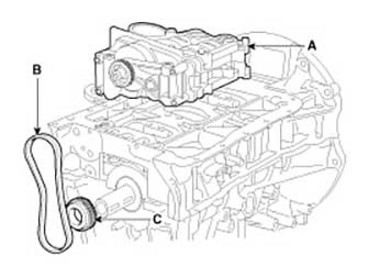 مرحله دوم تعویض پمپ روغن سانتافه
